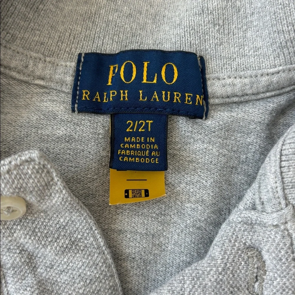 Ralph Lauren Light Gray Kids Polo Shirt